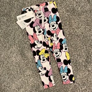 Zara Minnie Mouse Ribbed Pants 12-18 months NWT